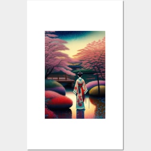 Traditional Japanese Garden Style Posters and Art